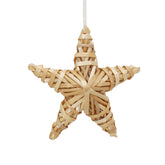 Salcar 12er Set Strohsterne zum Hängen – Handgefertigte natürliche Fünfzackige Sterne aus Stroh, nachhaltiger Christbaumschmuck für Weihnachtsbaum & Adventsdeko